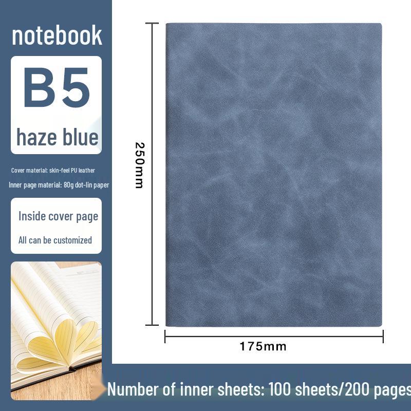 Custom Logo A5/B5 Leather Notebook Gift Set for Office Meetings