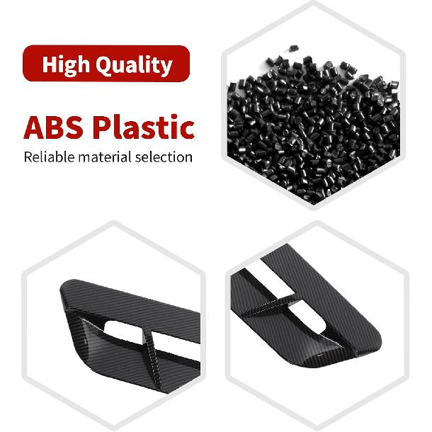 For Challenger Hood Vent Cover Trim Fit for Dodge Challenger 2015-2023 Black Carbon Fiber Exterior Accessories 2pcs