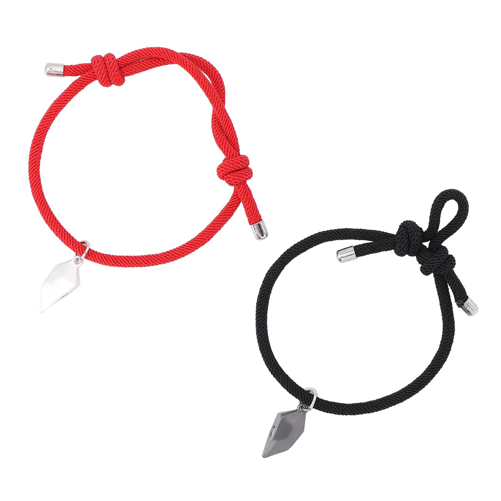 Браслет-подвеска в форме сердца для пары, изысканный, элегантный, на магните, ювелирный подарок