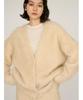 Emi Shaggy Knit Free Size Cardigan, 13WND254038, Women's, LBEG,