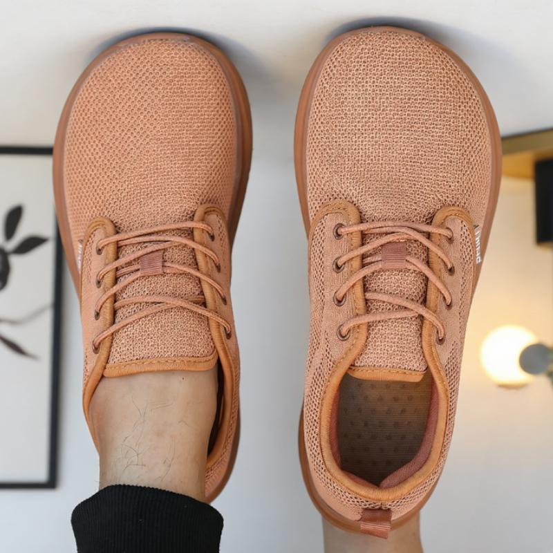 Casual Walking Mesh Sneakers Men Breathable Lightweight Lace Up Shoes Comfortable Soft Sole Non-Slip Shoes For Men Women Outdoor