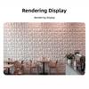 White Wall Sticker 3D PVC Wall Paper Removable Wall Panel  Bathroom Kitchen