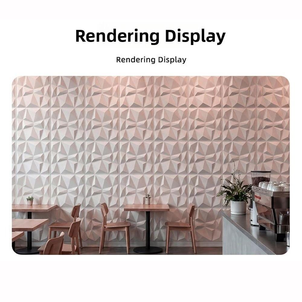 White Wall Sticker 3D PVC Wall Paper Removable Wall Panel Bathroom Kitchen