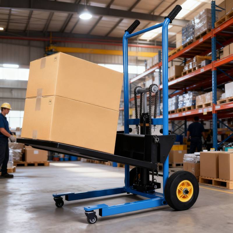 450 Lbs Pallet Jack Table Cart Swivel Casters Manual Forklift Material Stacker Portable Hand Pallet Truck Lift for Construction