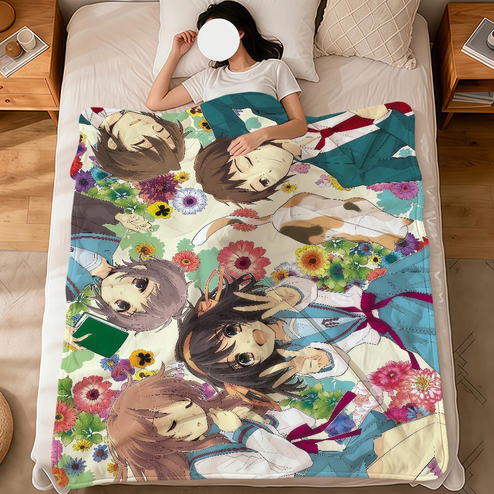 anime The m-Melancholy of Haruhi Suzumiya soft warm plush blanket dormitory sofa living room pet hogar bedroom gift home Flannel