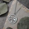Kinitial Stainless Steel Mexico Zia Sun Symbol Pendant Neckalce For Women Men Scale Of Justice Bicycle Bike Jewelry Gift