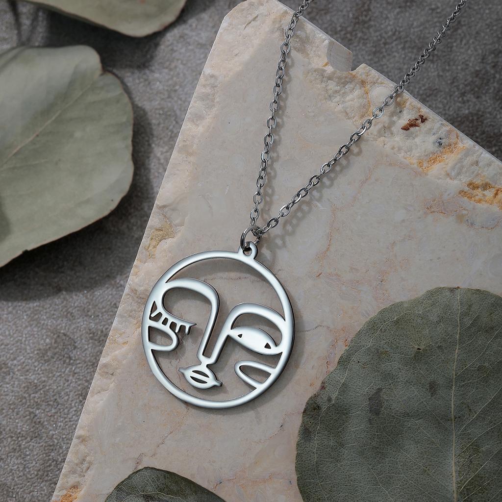 Kinitial Stainless Steel Mexico Zia Sun Symbol Pendant Neckalce For Women Men Scale Of Justice Bicycle Bike Jewelry Gift