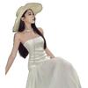 Seaside Vacation Long Dress Summer High Sense Socialite Mopping Mesh Skirt Tube Top Sequined Dress Women