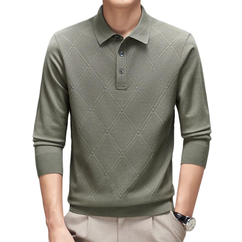 Yalu Men's Casual Autumn Knit Polo Shirt