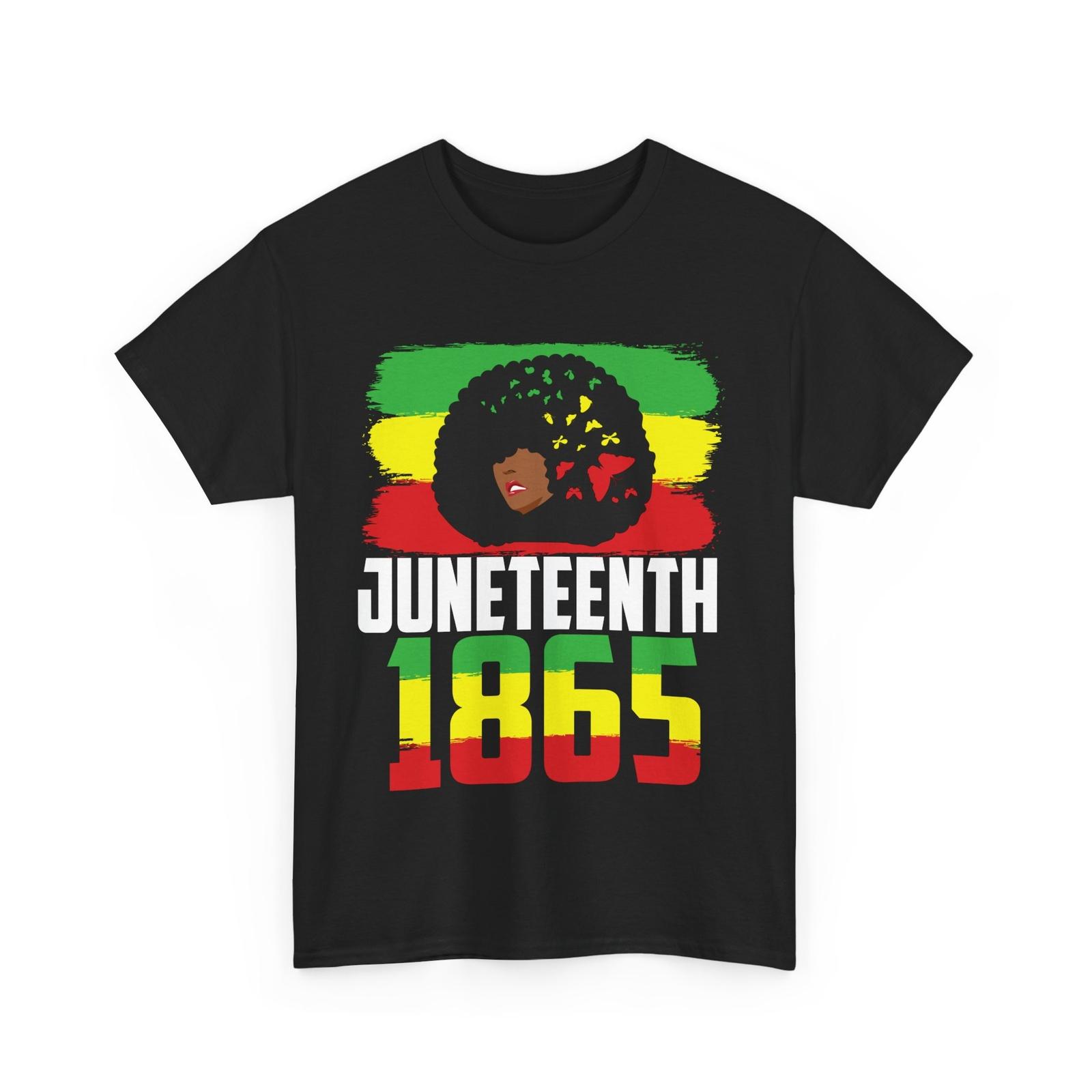 Рубашка на День освобождения рабов (Juneteenth), Женщина с афро-прической, Чернокожая, Праздничная рубашка 19 июня S