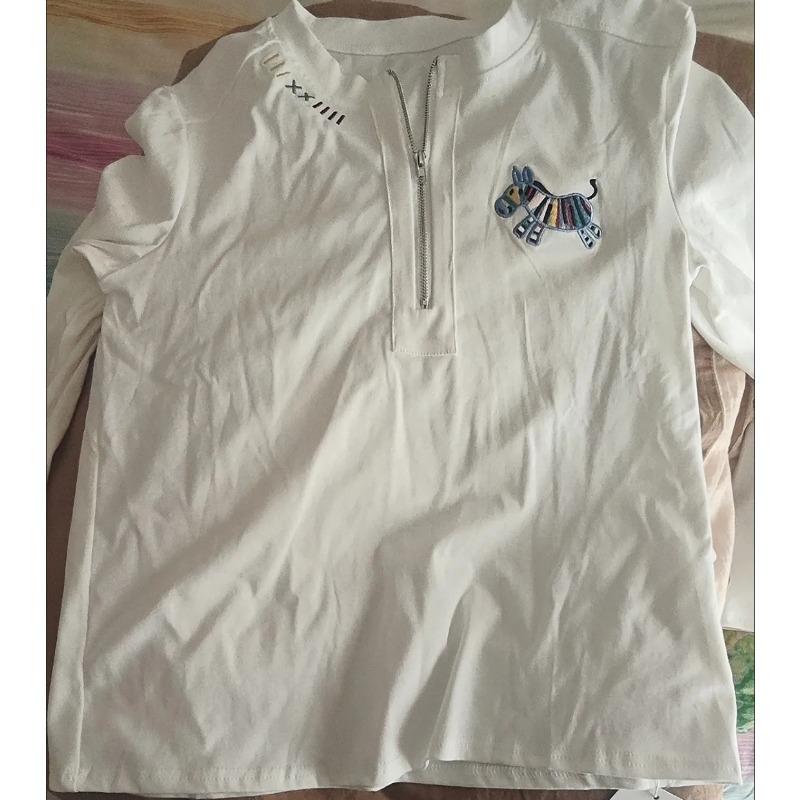 European Style Spring Long Sleeve Tshirt Women Casual Loose Fit Top Breathable Comfortable Daily Wear