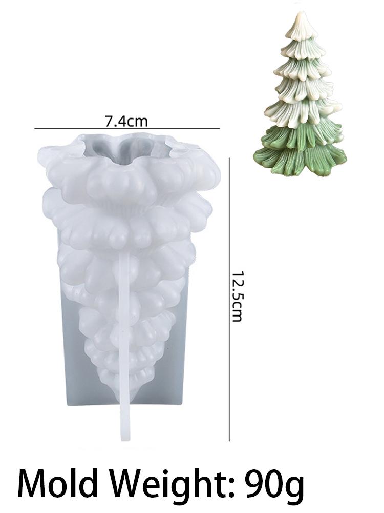 

3D Christmas Tree Candle Silicone Mold DIY Christmas Party Craft Making Aromath Soap Resin Molds Home Table Decor Art Gifts