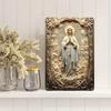 Boho-Chic Aluminum Square Metal Wall Sign, Maria's Embrace Decor for Home, Living Room, Farmhouse, Door, Bar & Restaurant
