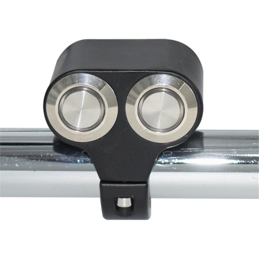 Motorbike 22mm 7/8" Handlebar Switch Blue LED Manual-Return Headlight DRL ON-OFF