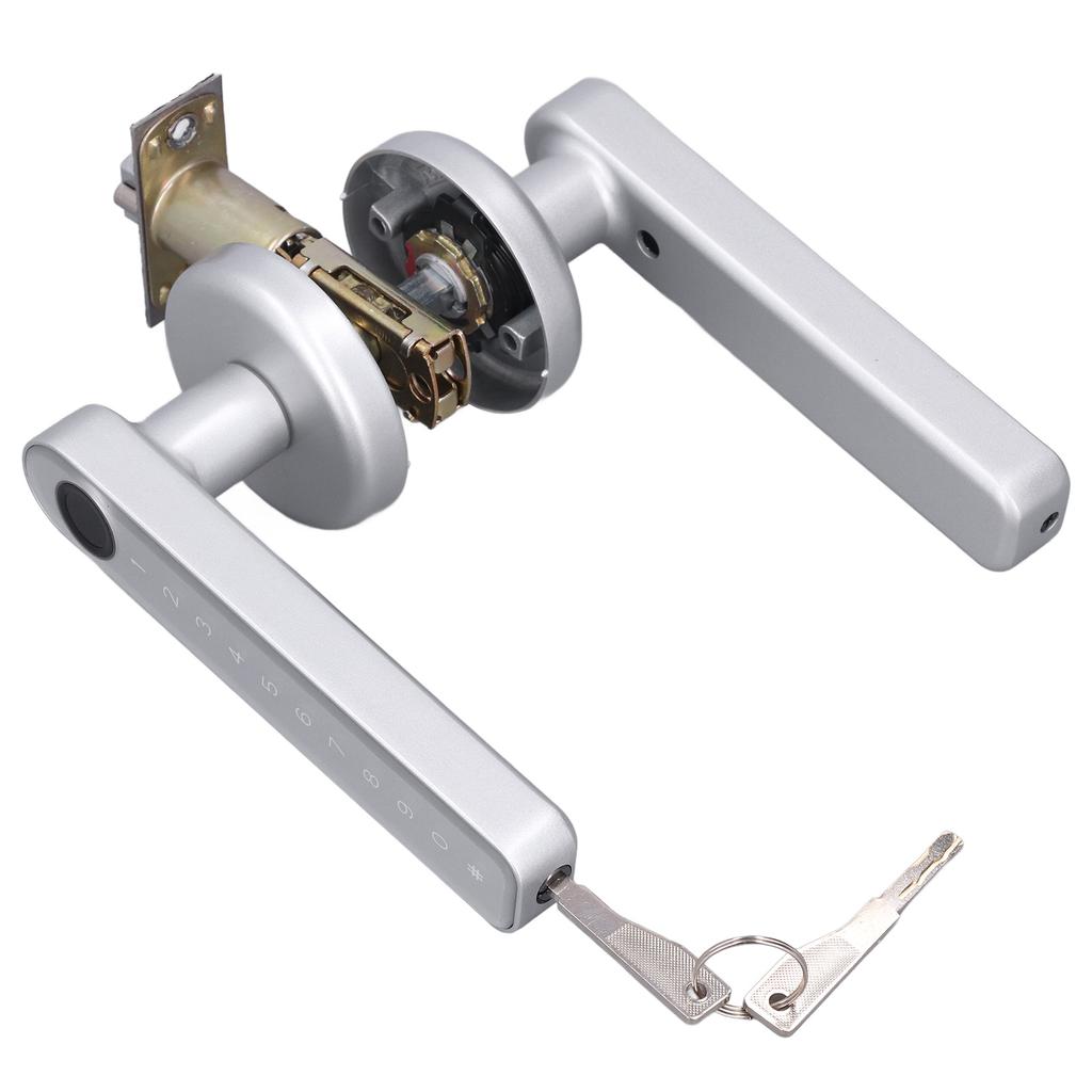 Fingerprint Lock Electronic Password Lock Smart Touchscreen Door Lock for Household OfficeSilver