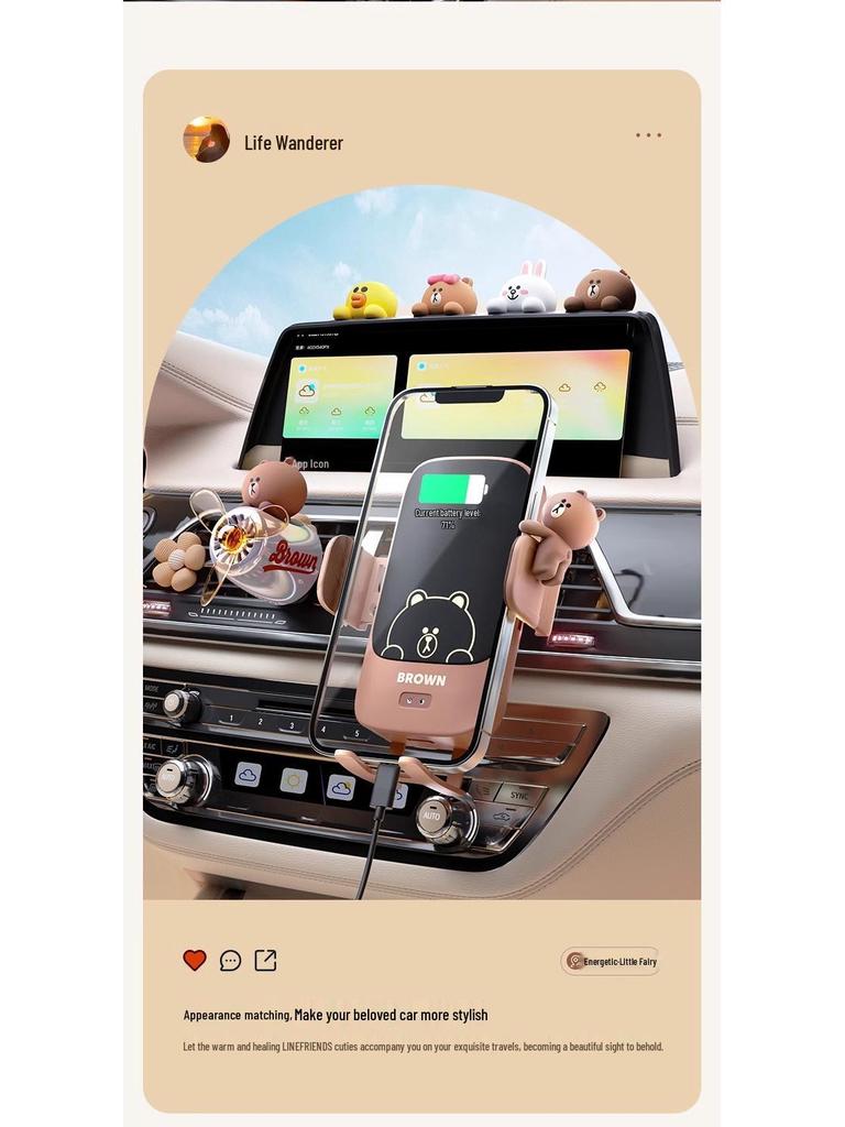 2024 Multi-functional Wireless Car Charger & Phone Holder with Navigation Stand