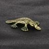 Home Decorations Accessories Children Gifts Solid Brass Animal Platypus Figurine Miniature Tea Pet Crafts Desktop Small Ornament
