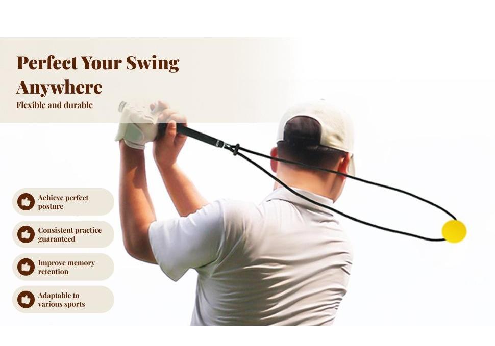 Lightweight Golf Swing Training Aid Practice Rope Trainer Accessories Correct Posture for