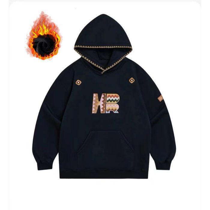 Tide Embroidered Hooded Sweatshirt: Women's Loose-Fit College Street Style, Perfect for Spring and Autumn.