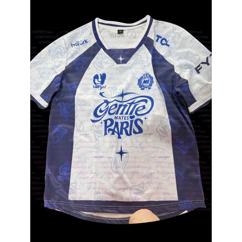 Retro Streetwear Gentle Mates Fani Esports Koszulka M8 Team Moda Oversize T-shirty z nadrukiem 3D Krótki rękaw Męskie Sportowy Uniform Koszulka