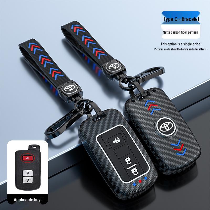 Toyota Camry Key Case for Junrui Land Cruiser - Frosted Remote Shell with Luminous Buckle