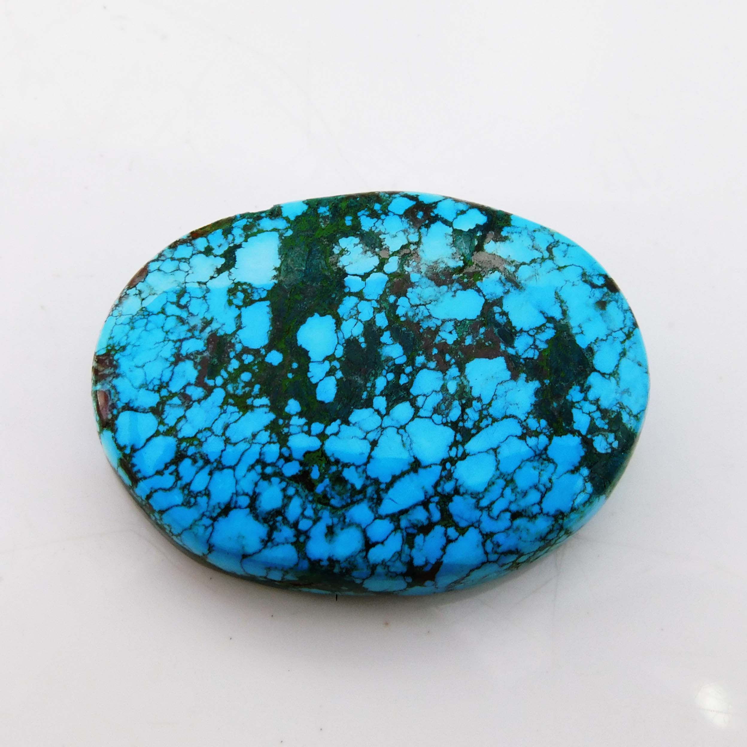 

CERTIFIED 72.5 Carat Natural Blue Turquoise Oval Cut 35x26 MM Loose Gemstone 35.8 mm Approx. синій