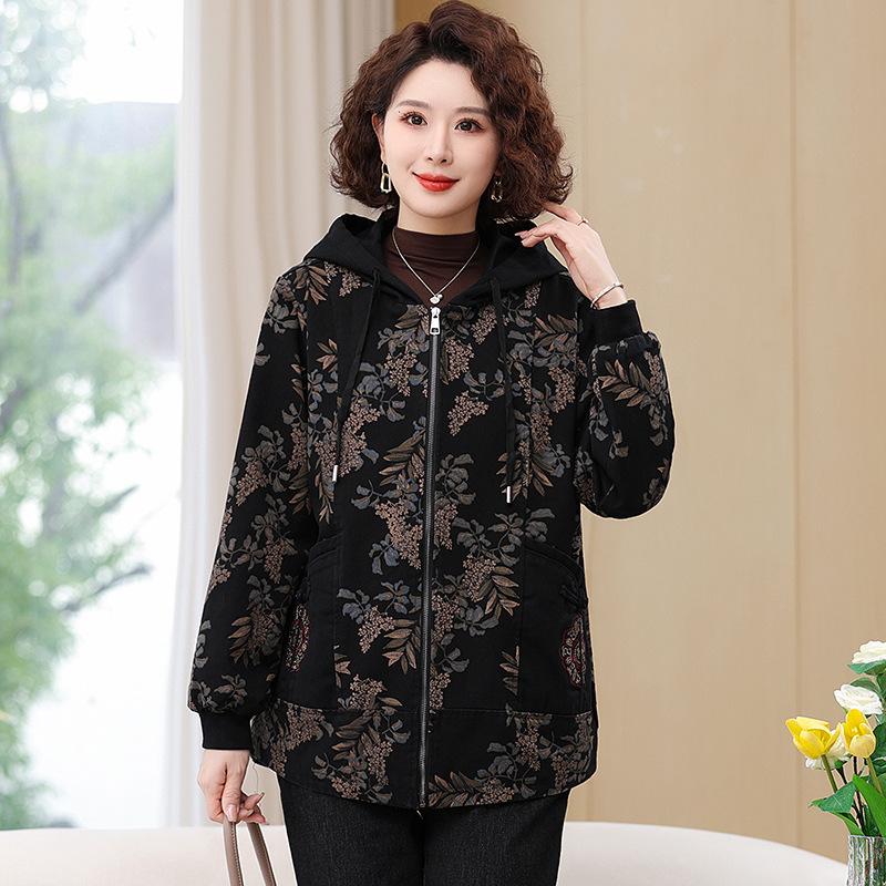 

Mom spring and autumn clothing loose belly trench coat jacket enlarged top middle-aged and elderly large-size coat 7xl синій