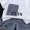 2026 Stylish Boys' Summer Color Block Casual Two-Piece Set