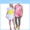 Set Costume di Coppia Uova e Bacon di Halloween Con Materiale Composito Per Cosplay e Spettacoli Teatrali