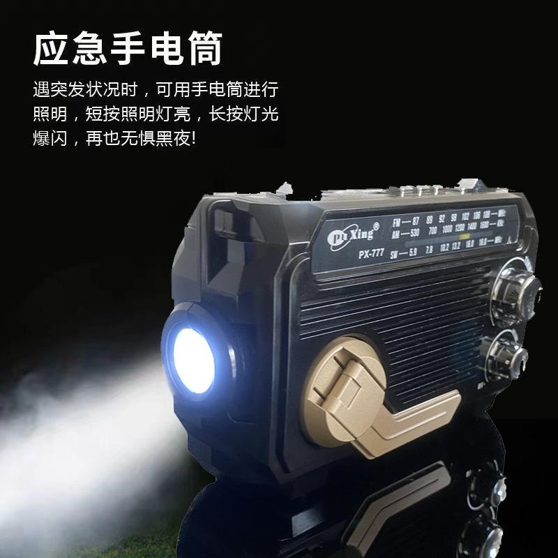 FM AM SW Radio Emergency Radios Receiver Solar Charging Hand Crank Radio Bluetooth 5.2 Support TF USB Outdoor Emergency Radio