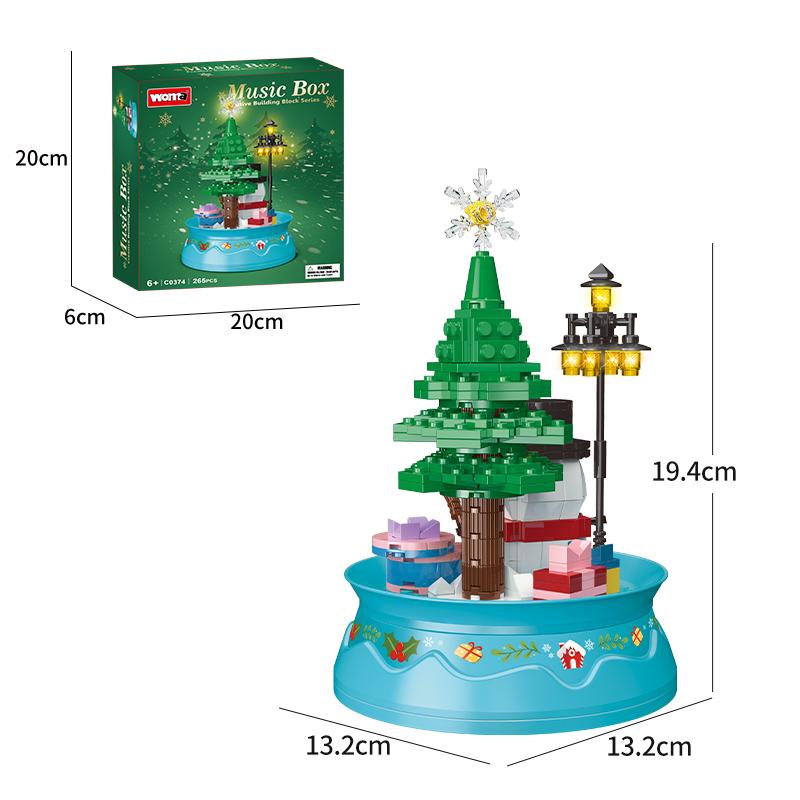 

Woma Toys C0374 Снеговик Строительный блок Кирпичный набор Пластиковый DIY Детская музыкальная шкатулка Игрушка