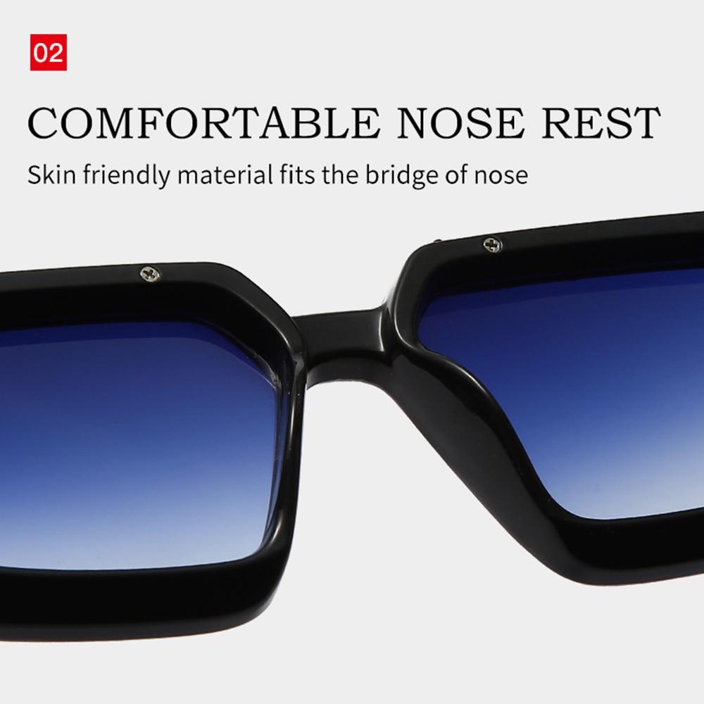 White Blue Ceramic Color Rectangular Outdoor Trend Square Photochromic Progressive Multifocal Reading Glasses +0.75 To +4