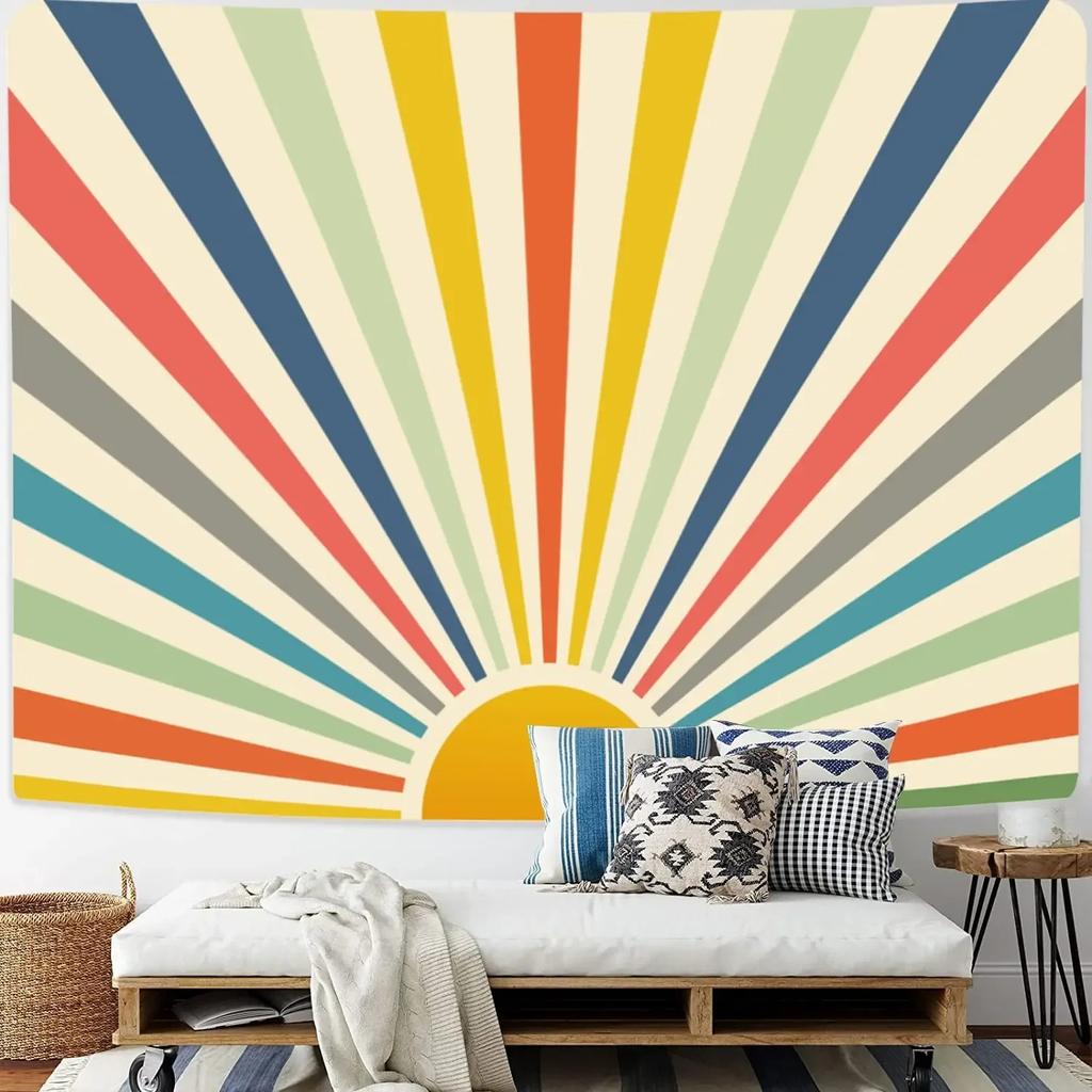 Vintage Sun Tapestry Office Living Room Decoration Home Wall Tapestry