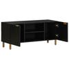 VidaXL TV Stand Black 105x33x46 Cm Engineered Wood, TV Stand, TV Unit, Media Unit, TV Bench, Hi-fi Unit, 4017648