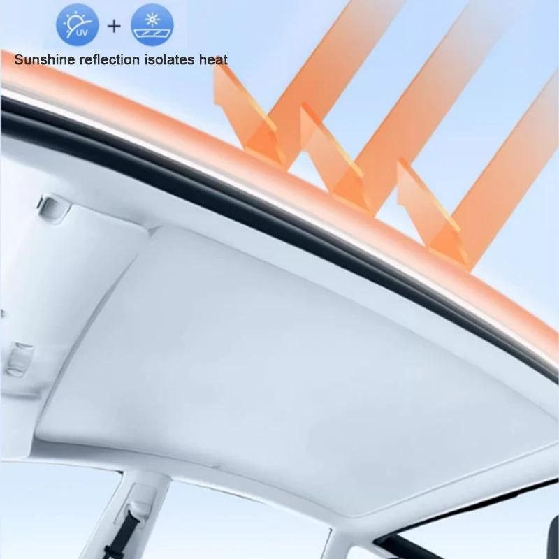 Car Electrostatic Adsorption Sunroof Sunshade For Mercedes-Benz EQE SUV V295 2023-2026 Heat Insulation Internal Accessory