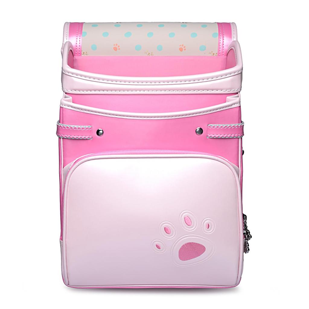 Coulomb School Bag for Elementary School High Quality Artificial Leather Pearl Pocket Seller 6 Year Warranty [Coulomb] Girls, Students, Fabric/Kitty