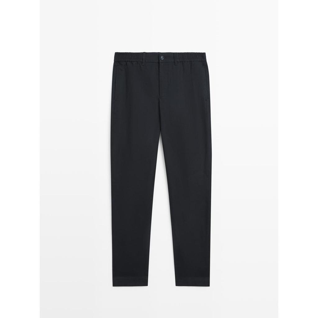 Masimodutti Cotton Blend Jogger Fit Pants