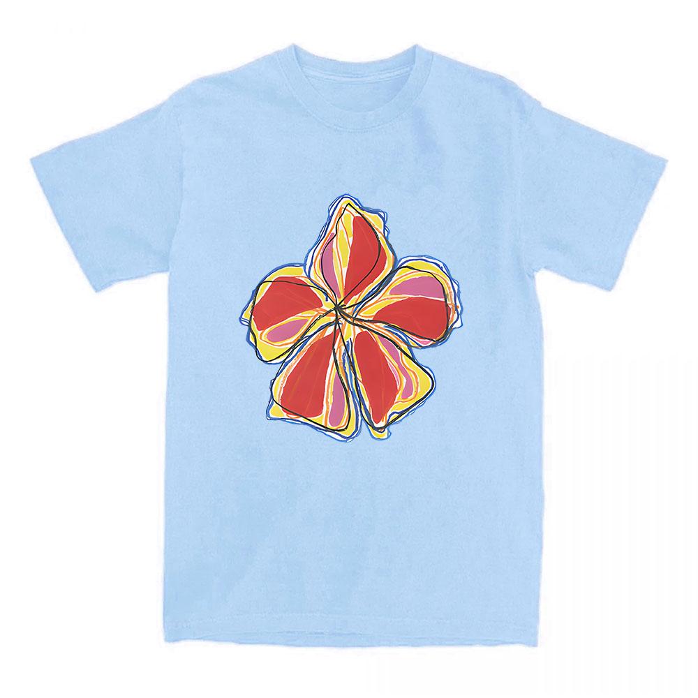 Flower Messy Olivia Dean T-Shirt Sommer Baumwolle Lässig Damen T-Shirts Mode Sänger Druck T-Shirts Rundhals T-Shirts Locker Streetwear