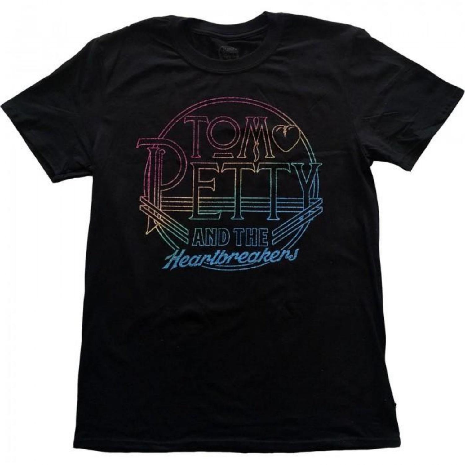 Tom Petty & The Heartbreakers Unisex Adult Circle Cotton Logo T-Shirt S чёрный