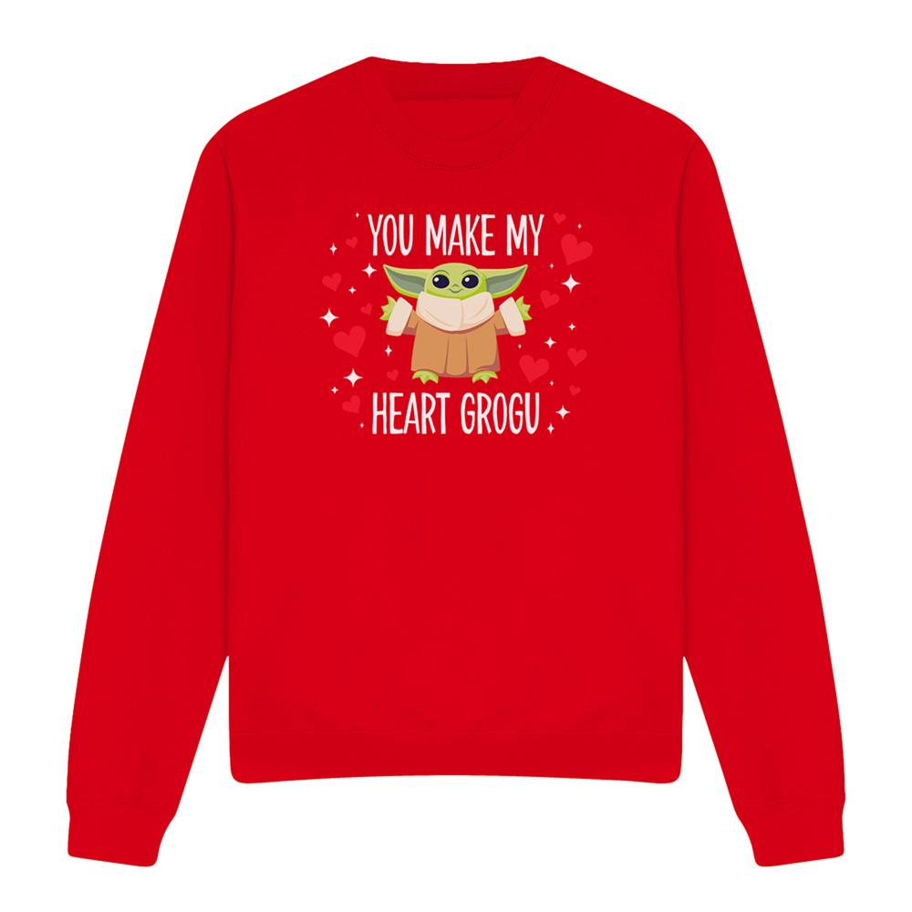 Star Wars Unisex Adult You Make My Heart Grogu Sweatshirt