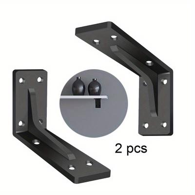 2pcs Heavy Duty Thickened and Widen Hidden Brace Joint Angle Brackets Wooden Board Hanging Supports Blind Shelf Wall Mount Floating Shelf Brackets