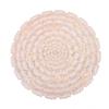 Creative Kitchen Round Placemats PVC Gold Place Mats Washable Flower Leaf Dining Table Mats Party Table Decorative