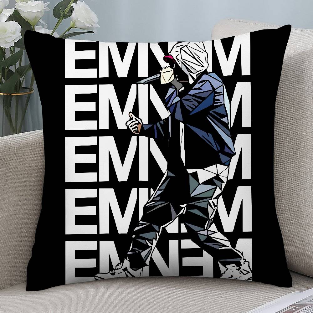 Hot Rapper E-Eminem Pillow Case Short Plush Double-sided Print Square Throw Pillow Covers Sofa Home Cushion Decor