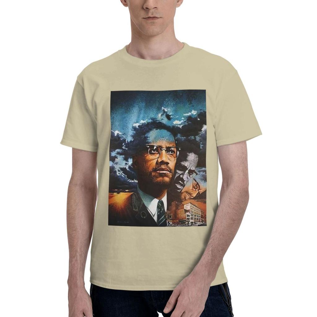 Malcolm X Graphic 100 Cotton Casual Breathable Confortable Manga Funny TShirt For Men Clothes Men