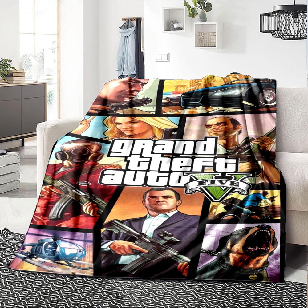 Grand Theft Auto Blanket Ultra-Soft Perfect for Chair Bedding Office Chair for All Seasons Warmthful Decor Gift for Travel Home Birthdays