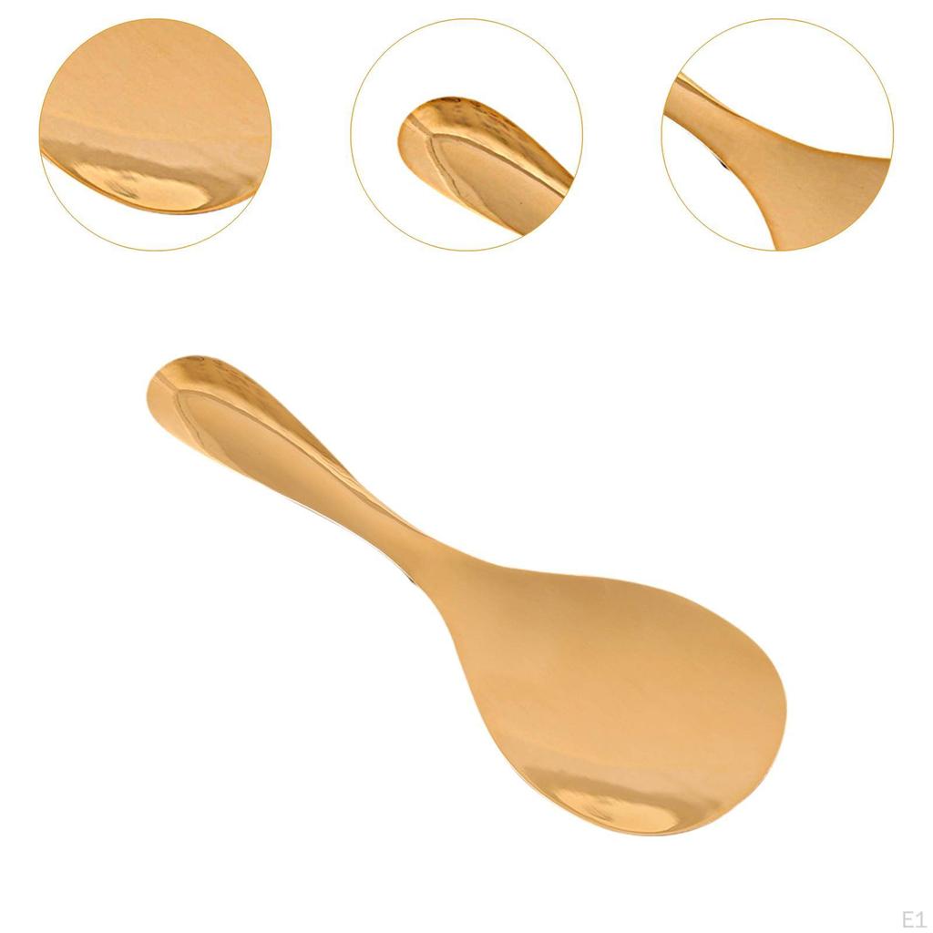 Rice Spoon Dessert Multiuse Salad Copper Flatware for Dinner Room Household Restaurant