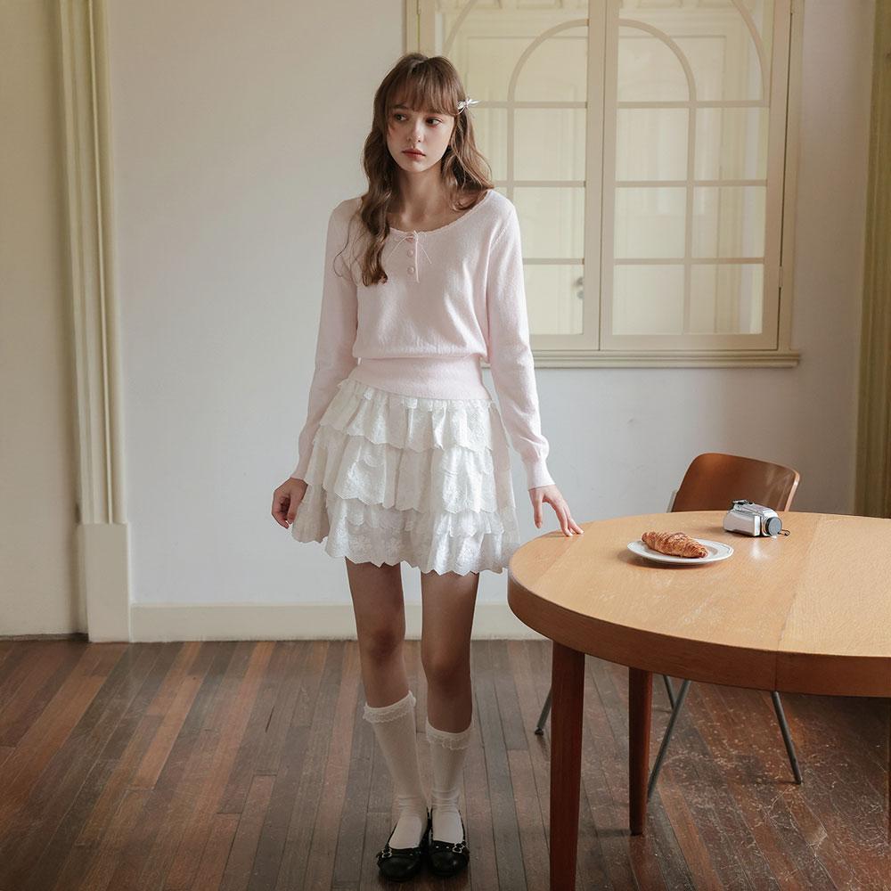 CEST MOIDEW Cest_Pink Soft Knit Top