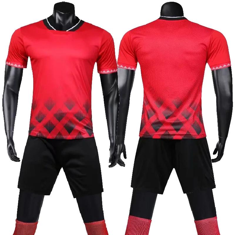 Custom Printing Thailand Green Short Sleeve Football Uniforms Soccer Jerseys Shirt
