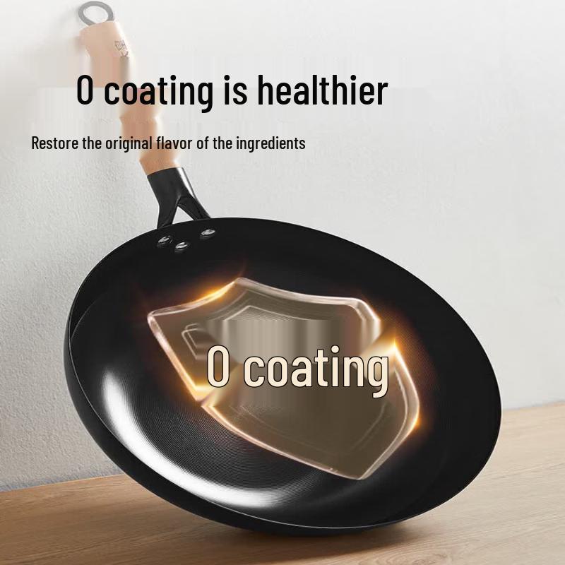 COOKER KING 0-Coating Refined Iron Stir-Fry Wok