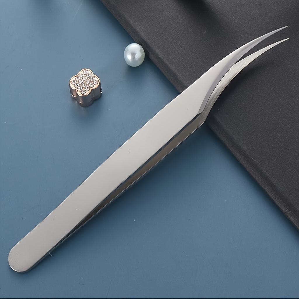 Stainless Steel Precision tweezers, super sharp, used for eyebrow and ingrown hair removal, facial and nose blackhead remover eyebrow tweezer fine tip